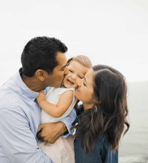 Robert Rivas, his wife, and his daughter